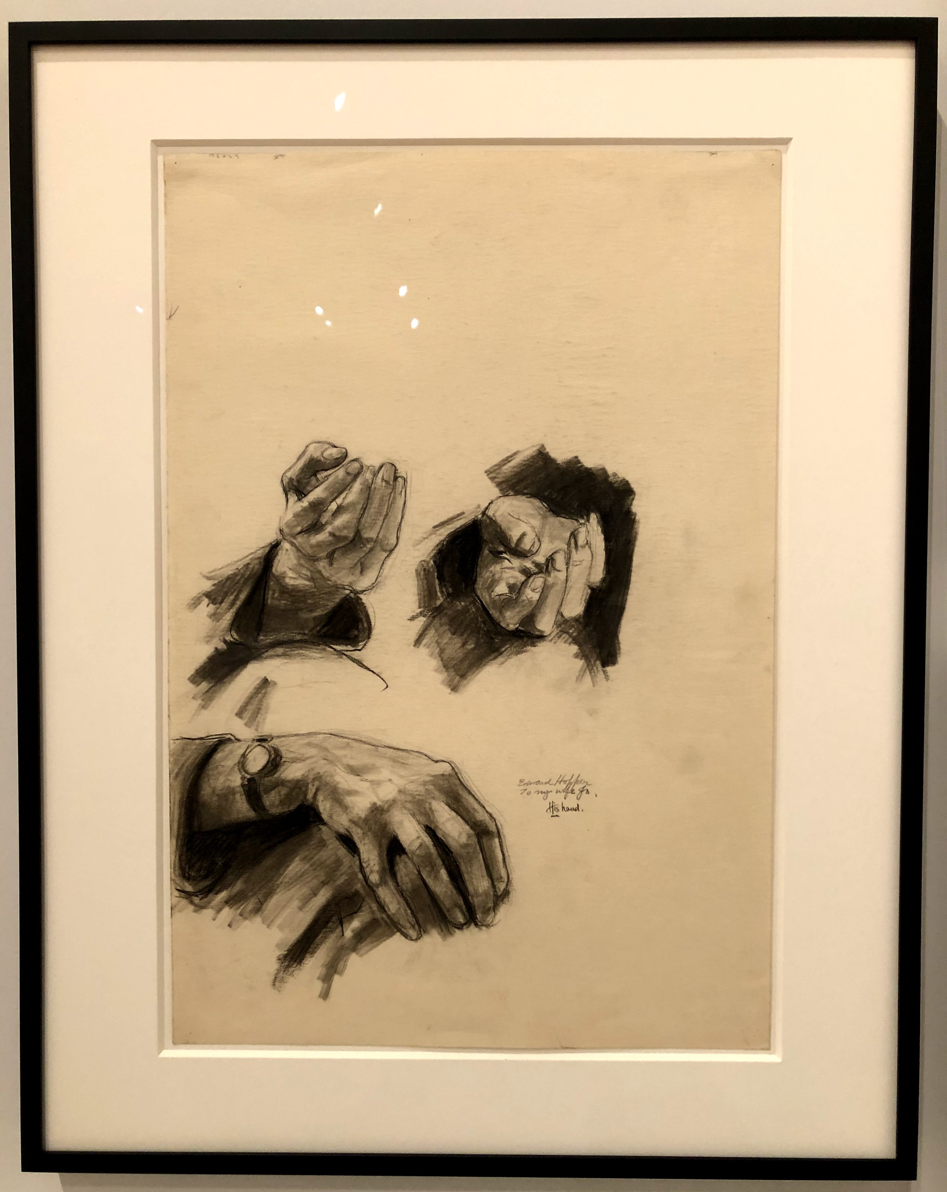 Three Studies of the Artist's Hand, Edward Hopper