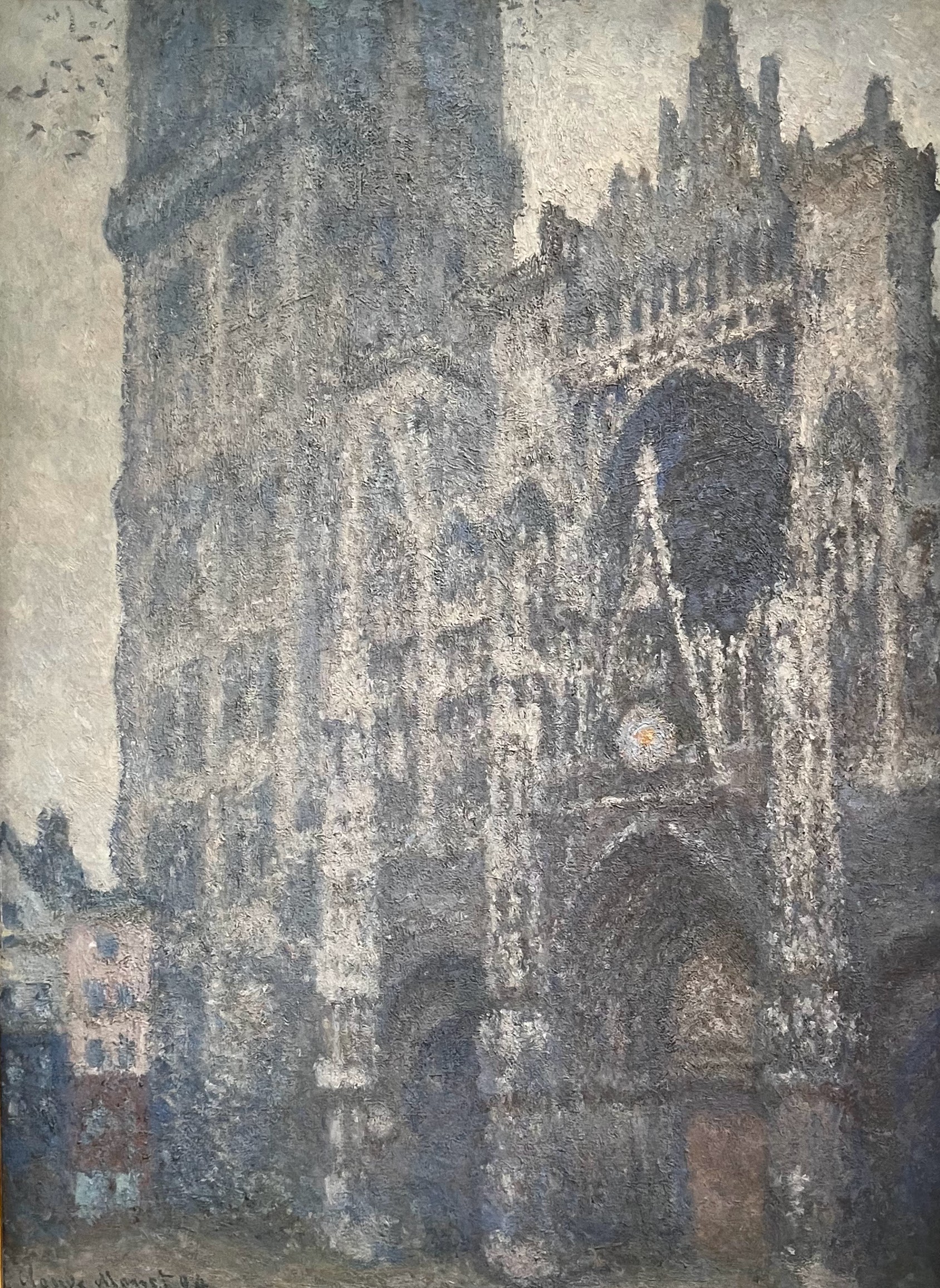 Portail de la cathedral de Rouen, temps grix, Claude Monet